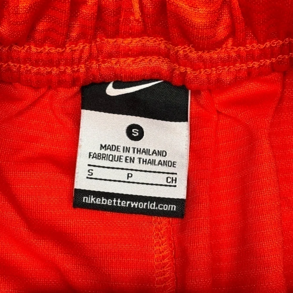Nike Boys Shorts Size Small Orange Dark Gray Elastic Tie Waist Athletic Shorts‎